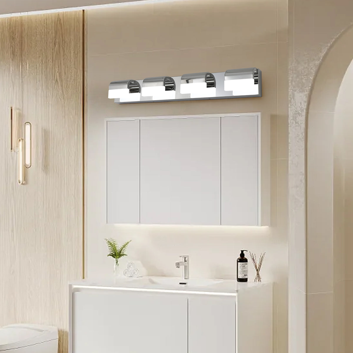Modern Bathroom Vanity Lighting 4-Light LED...