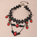 Halloween Bat Lace Necklace