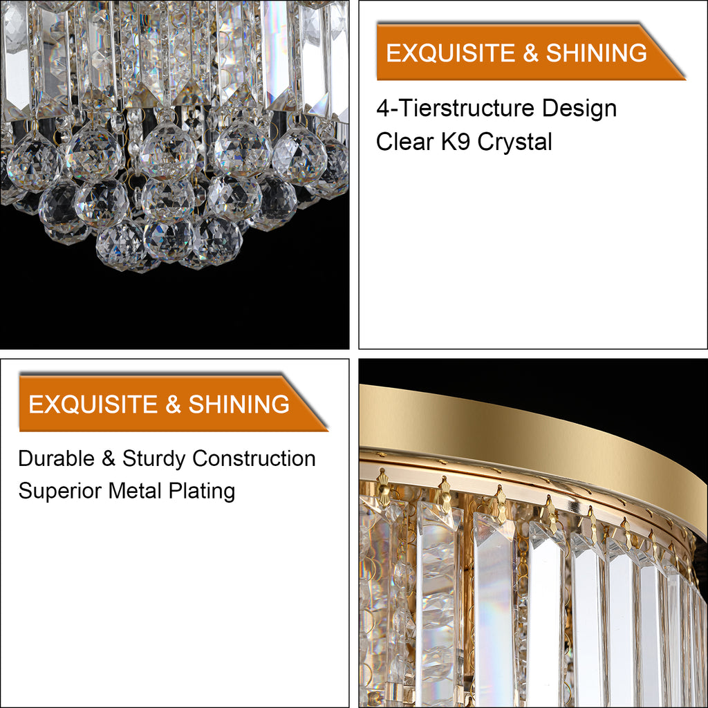 Gold luxury modern style crystal lights...