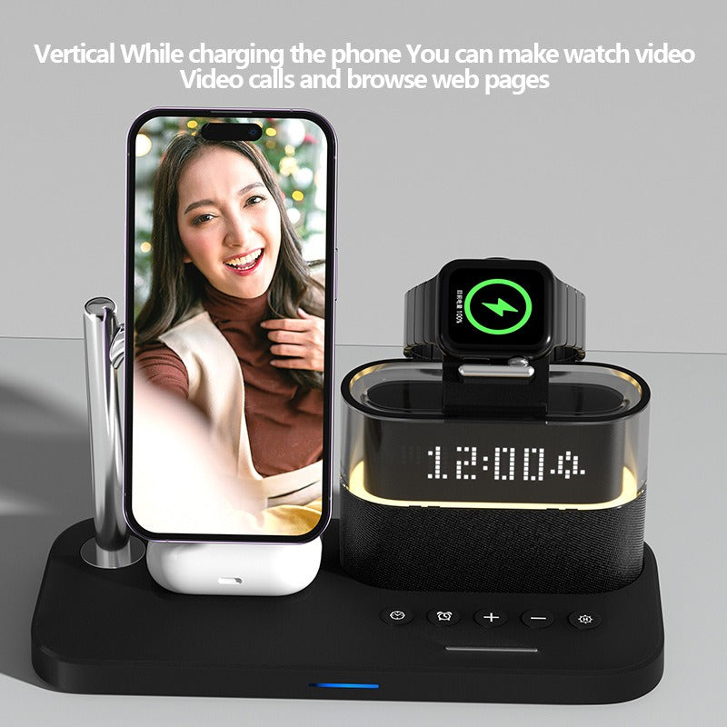 Magnetic wireless charger 3 in 1 wireless charger clock...
