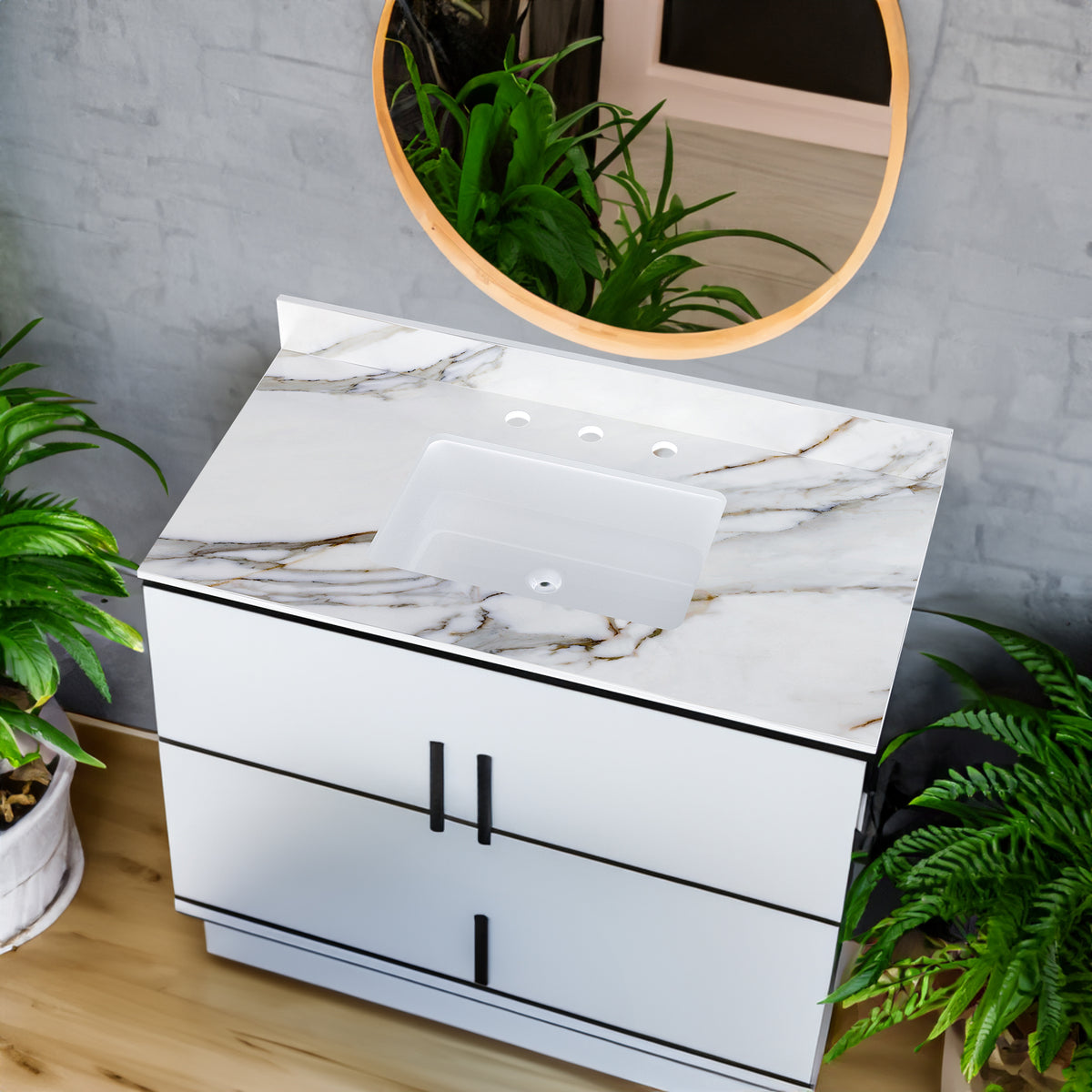 43 inch marble countertop with base...