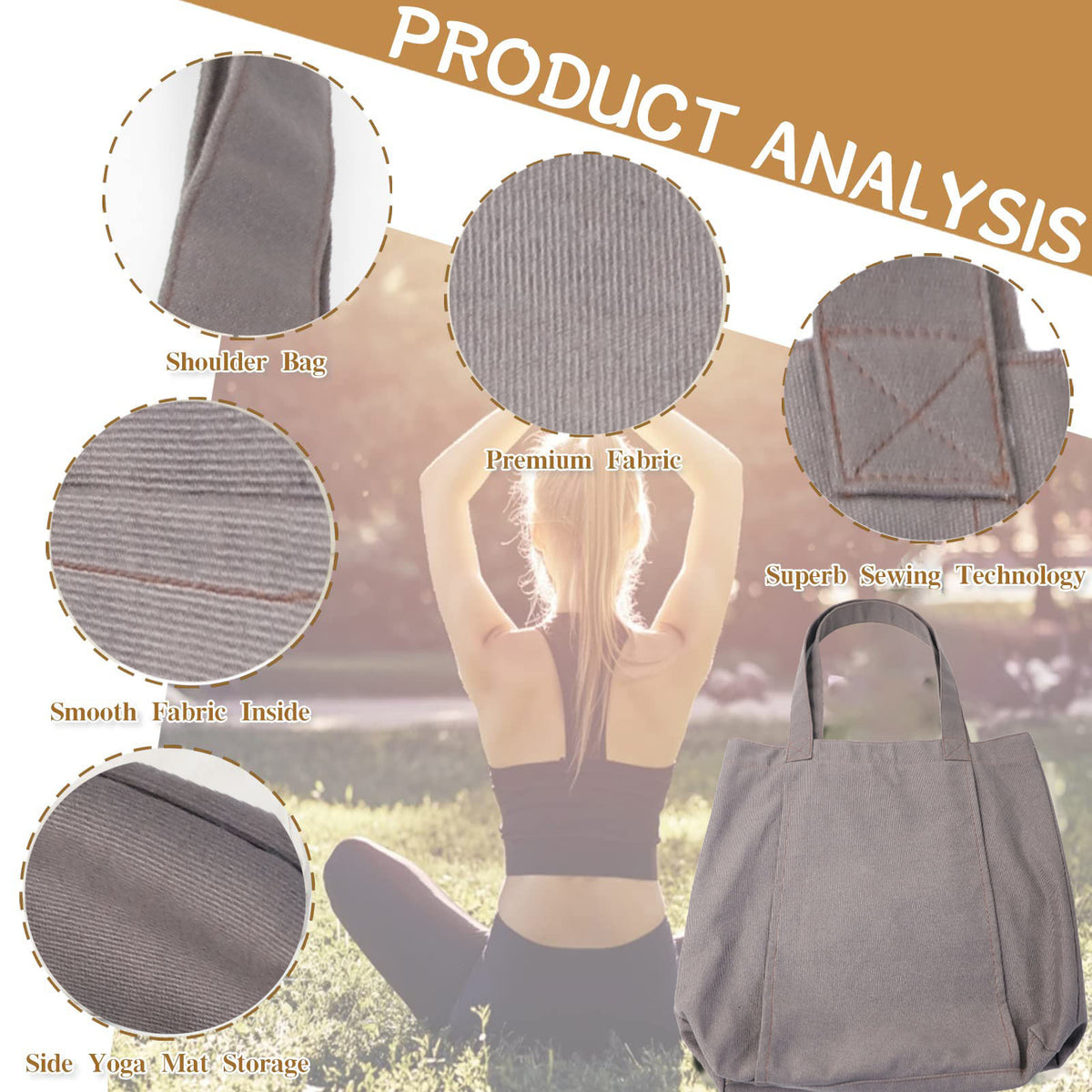 Bolsa de lona para colchoneta de yoga y pilates, bolso de mano, equipo de ejercicio al aire libre, bolso de hombro para colchoneta de yoga de viaje