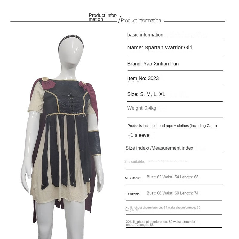 Spartan Warrior Gladiator Costume