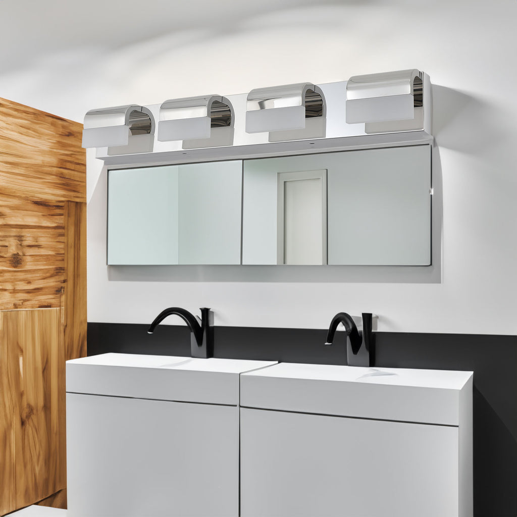 Modern Bathroom Vanity Lighting 4-Light LED...
