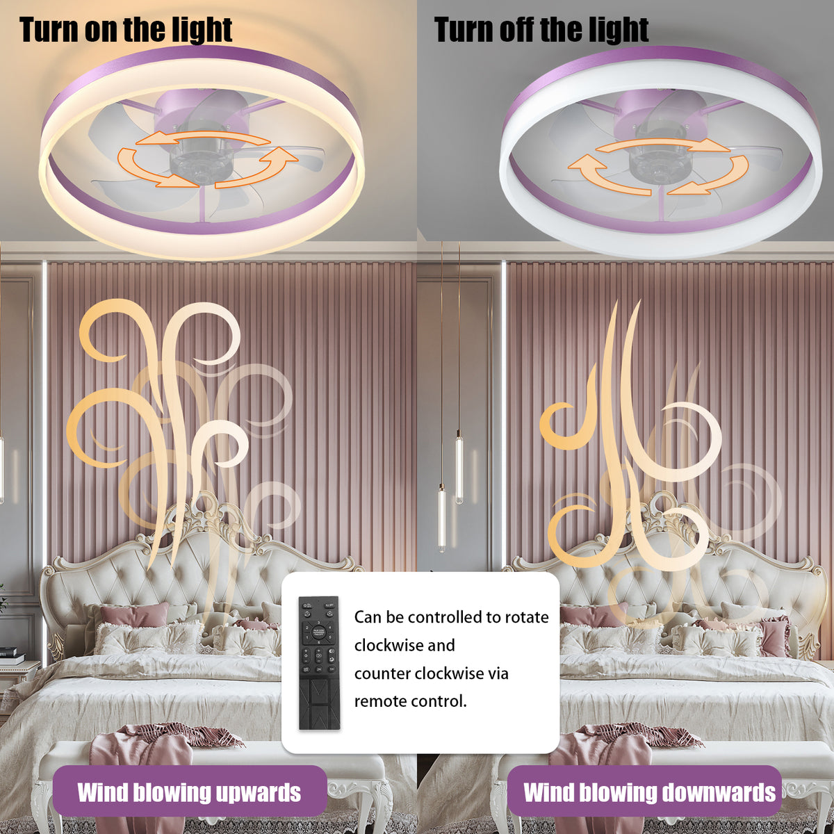 Ceiling Fans with Lights Dimmable...