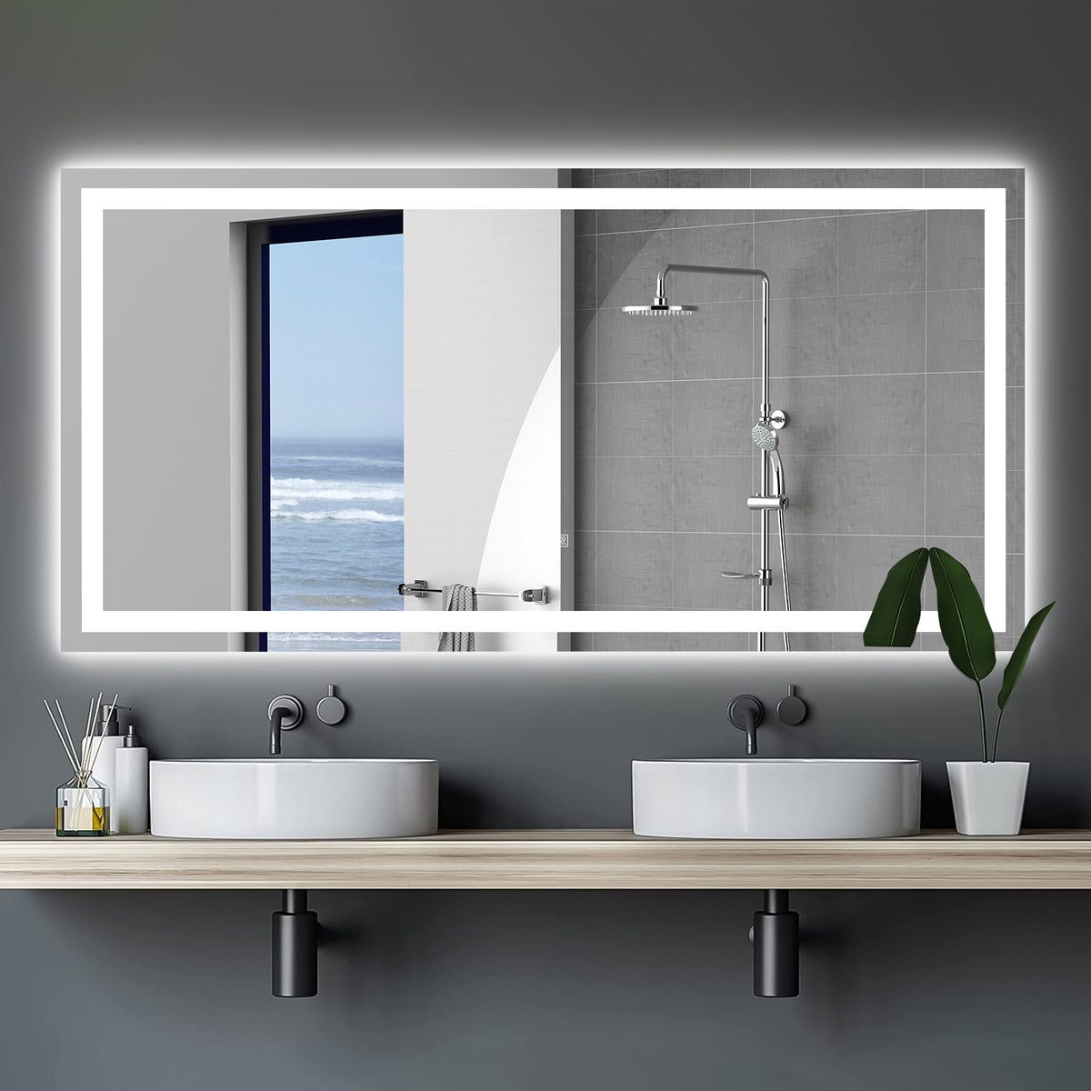 72"×36" LED Mirror Light Bathroom...