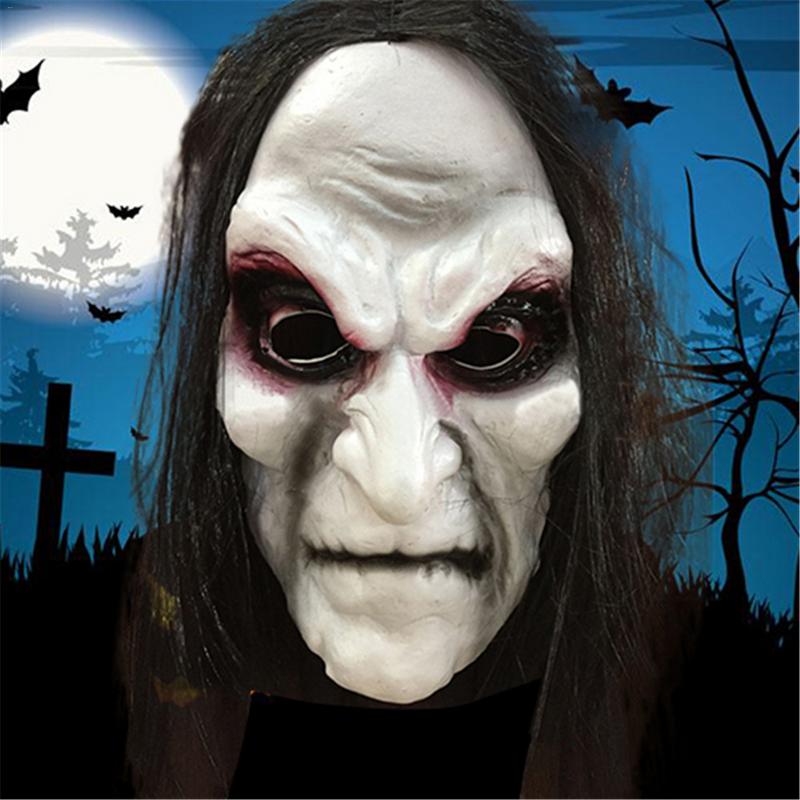 Long Hair Ghost Zombie Mask
