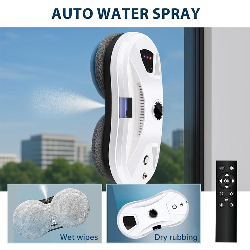 Robot limpiacristales inteligente de 5600 Pa, limpiador de cristales automático ultrafino con mando a distancia para el hogar y la oficina