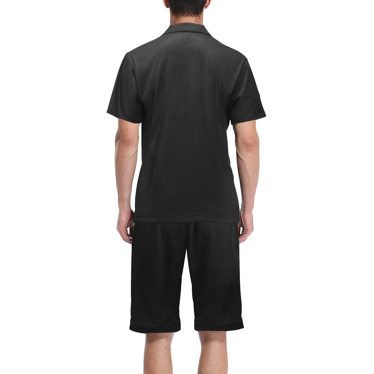 Conjunto de pijama corto con cuello en V para hombre (Sets 11)
