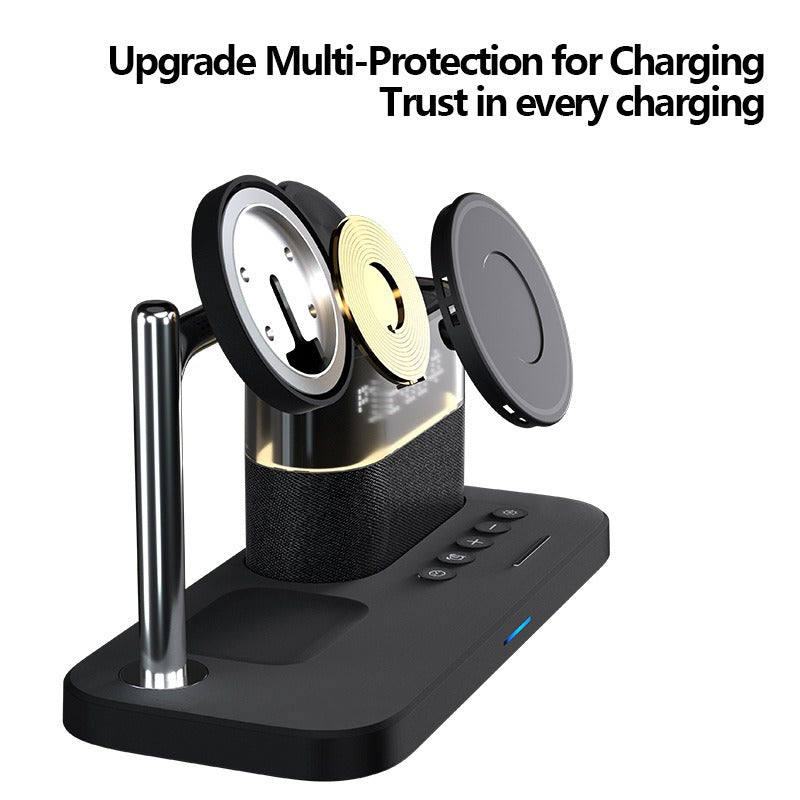 Magnetic wireless charger 3 in 1 wireless charger clock...