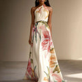 Robe longue asymétrique à une épaule