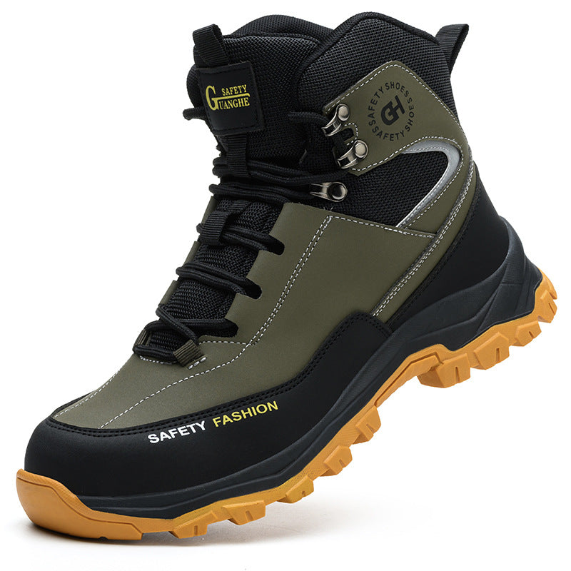 Men's breathable anti-smashing and anti-piercing hiking work shoes