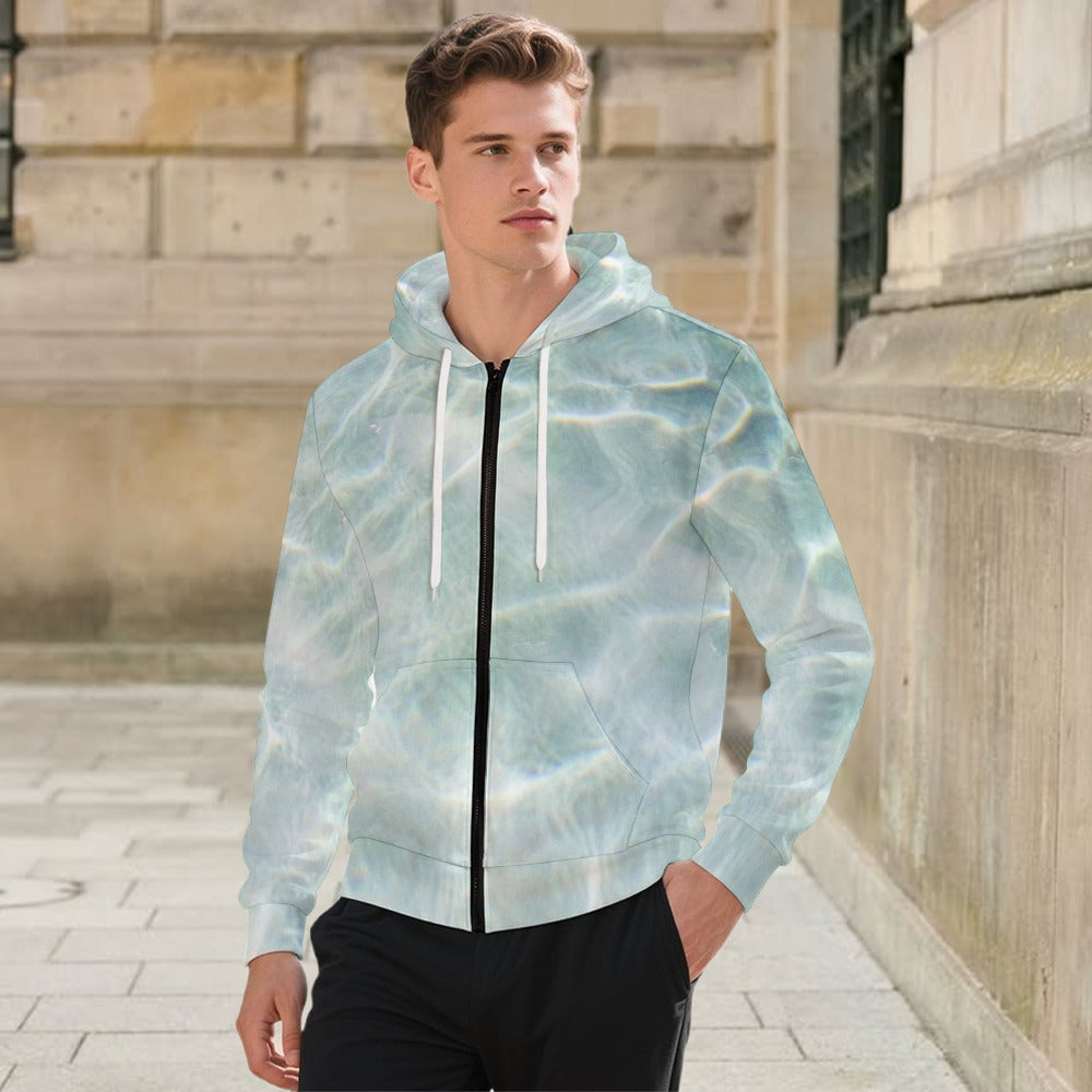 Men's Fashion Youth Jacket Hoodies with Zipper and Pockets