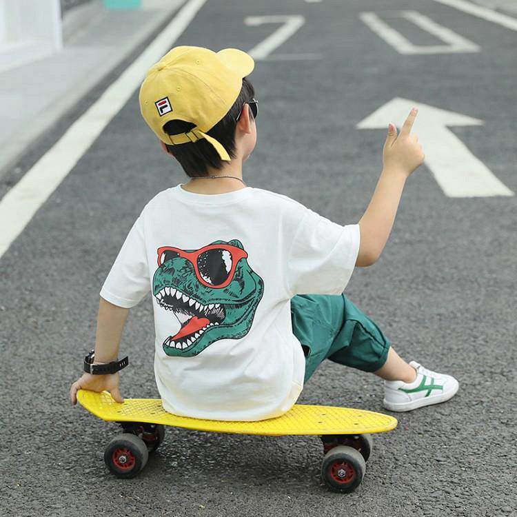 Conjunto de camiseta y pantalón corto para niño, ropa deportiva de dos piezas con dibujos animados para niños