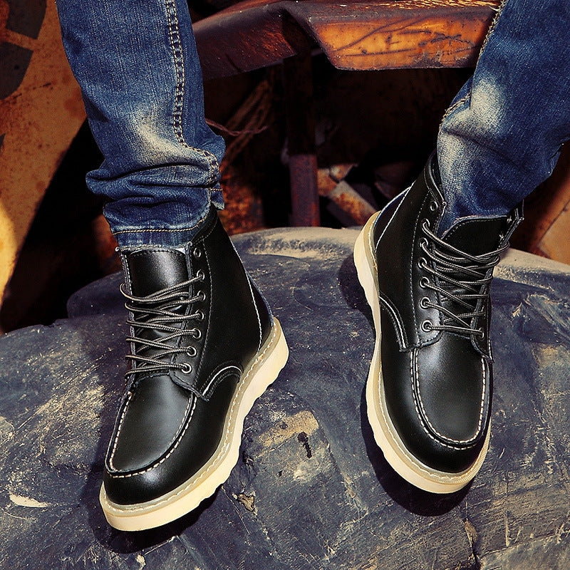 British casual high top genuine leather...