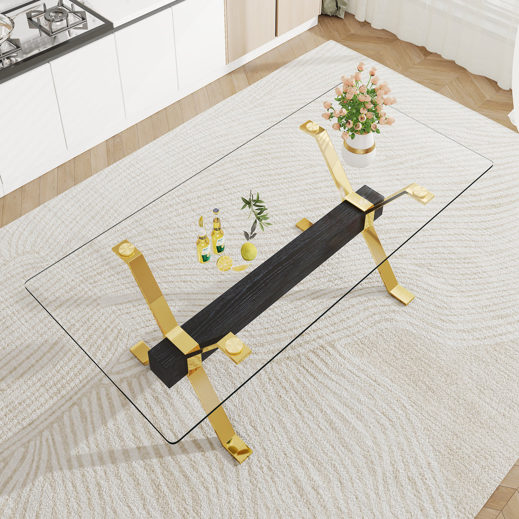 Dining table Modern tempered glass