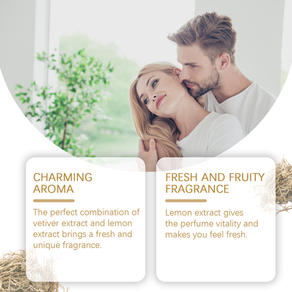 Roxelis Vetiver Fresh Perfume Exudes Charm Natural Fresh Elegant Fragrance Stays Fragrant Everyday Portable Fragrance Perfume