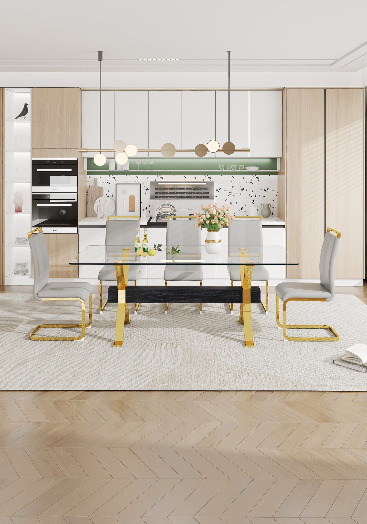Dining table Modern tempered glass