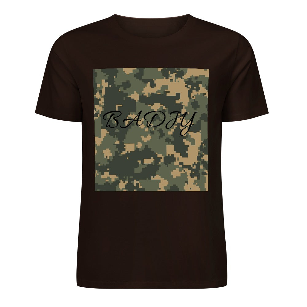 Camiseta de manga corta de algodón puro con estampado a doble cara