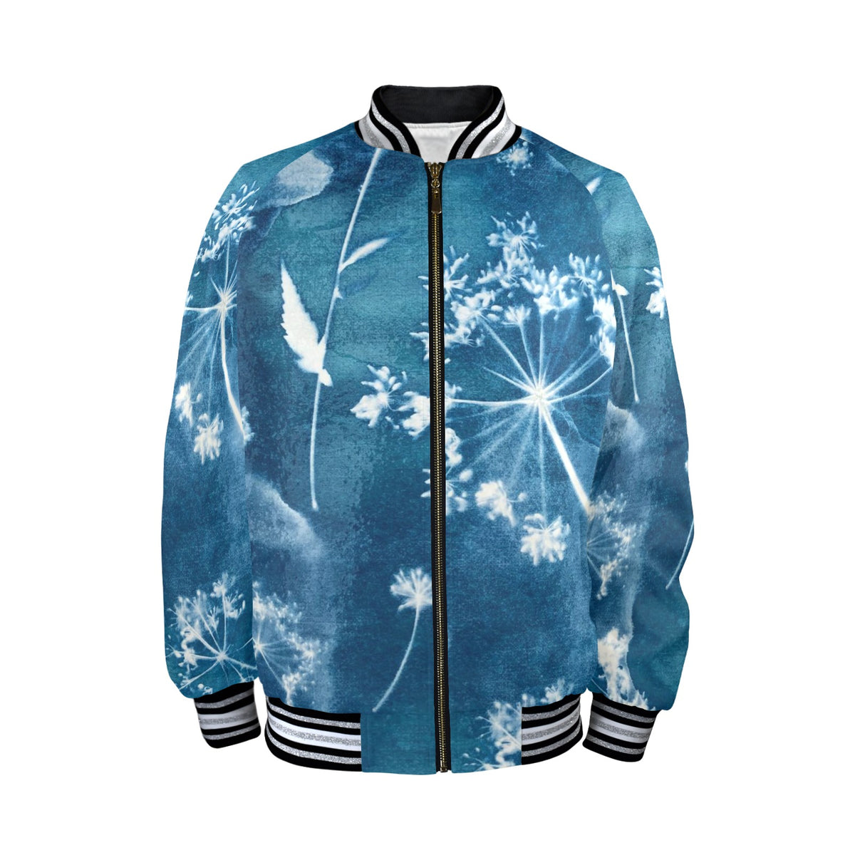 New Men's Striped Trim Bomber Jacket