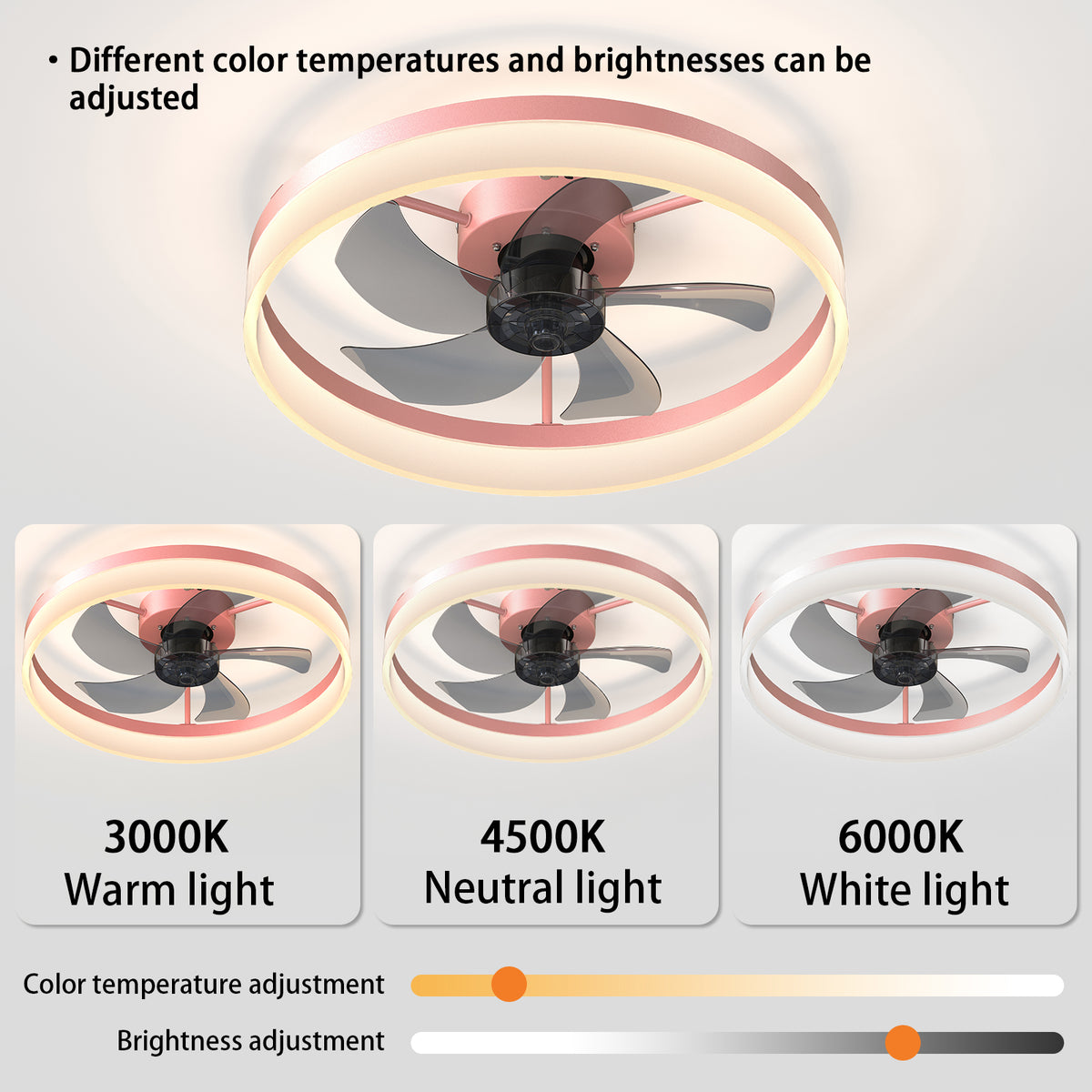 Ceiling Fans with Lights Dimmable LED...