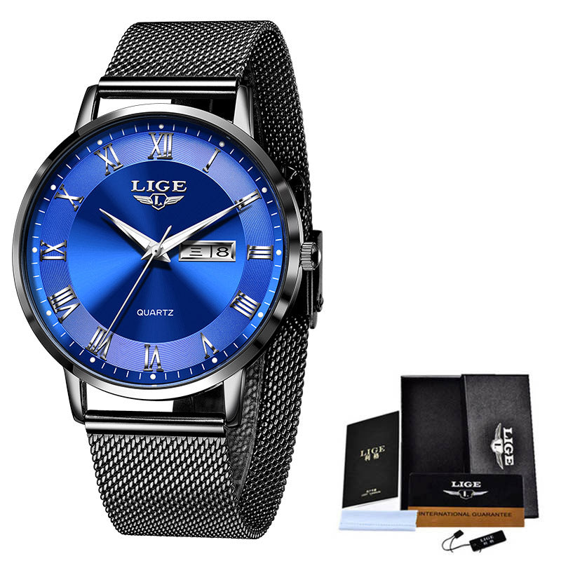 LIGE Ultra Thin Ladies Quartz Watch Classic