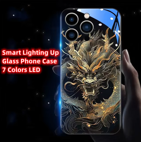 Applicable to China-Chic Zhaocai Dragon applicable to Apple glass phone case