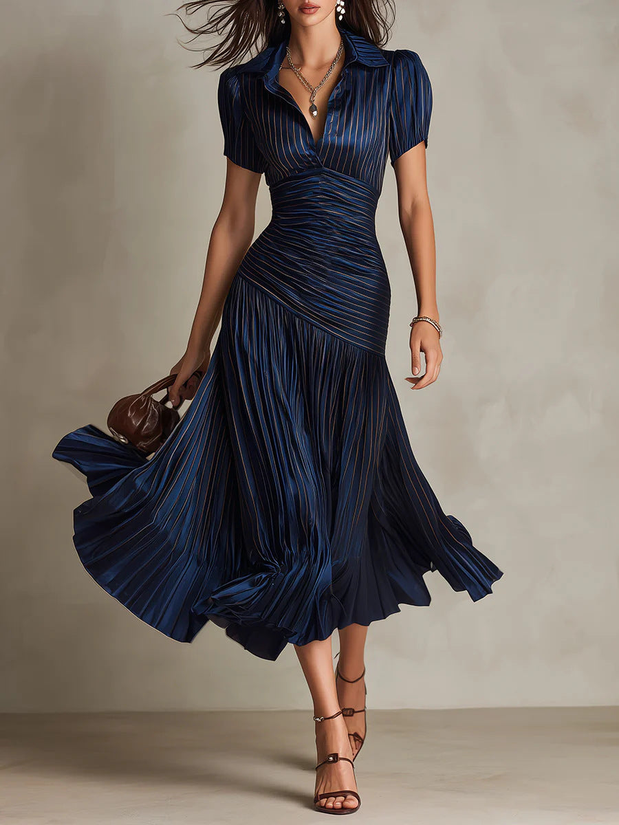 Vestido patchwork a rayas
