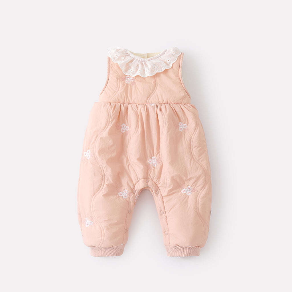 Conjunto de Mameluco Forrado de Lana Gruesa para Bebés Niñas Traje de Gateo Tejido Conjunto de Dos Piezas