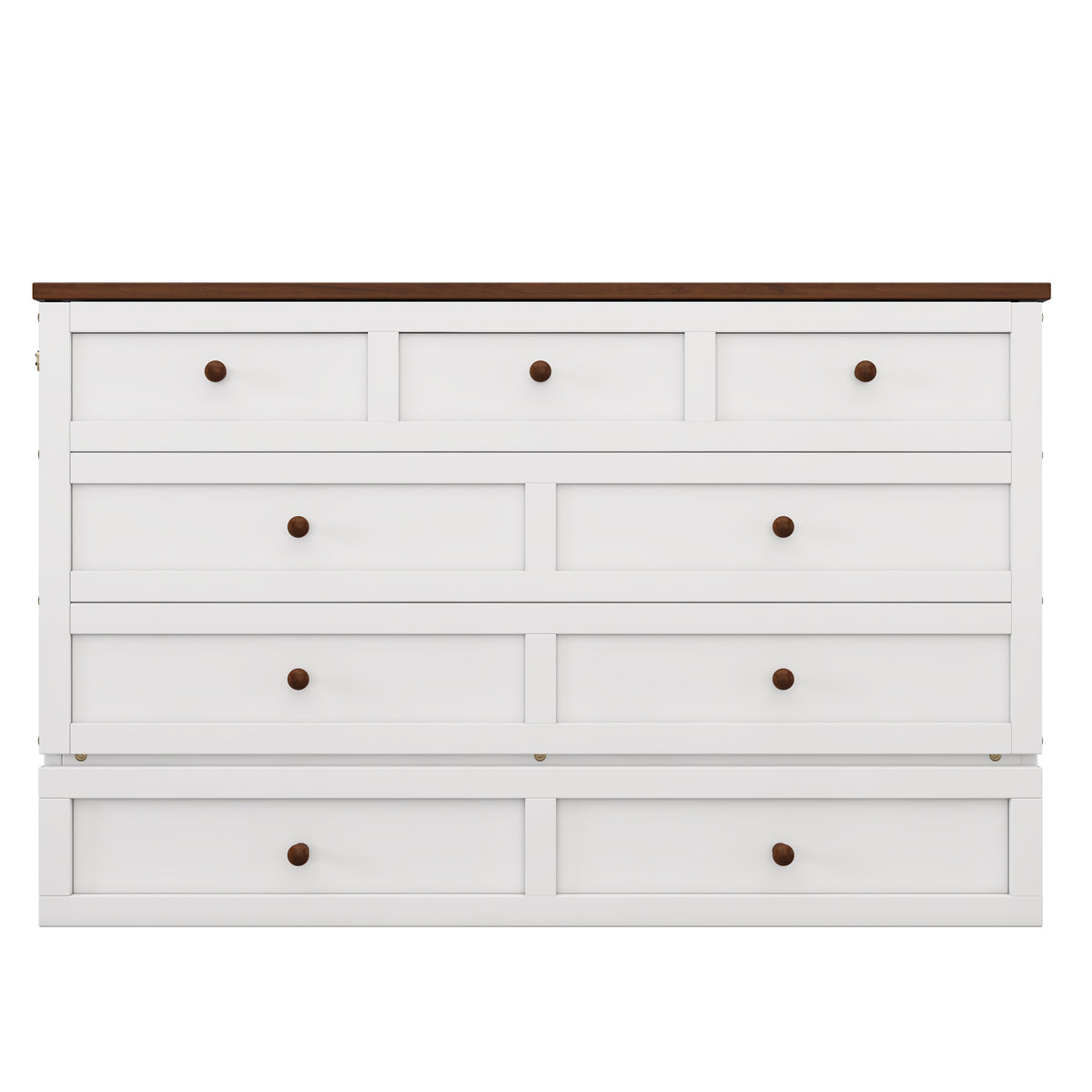 Solid Pine Murphy Bed Chest with Charging...