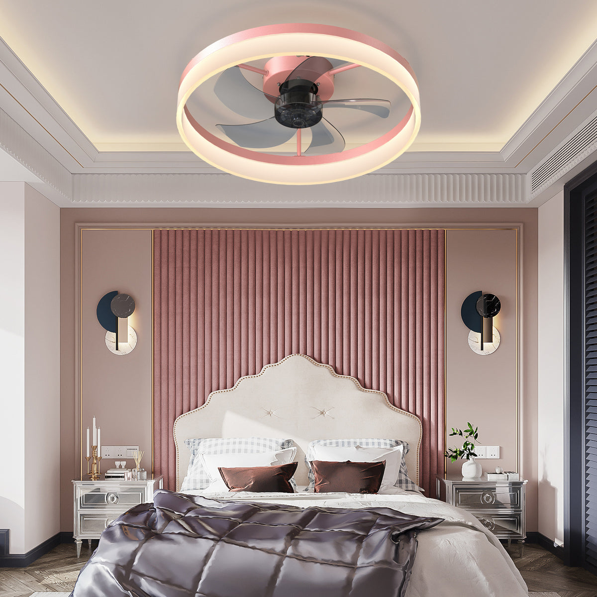 Ceiling Fans with Lights Dimmable LED...