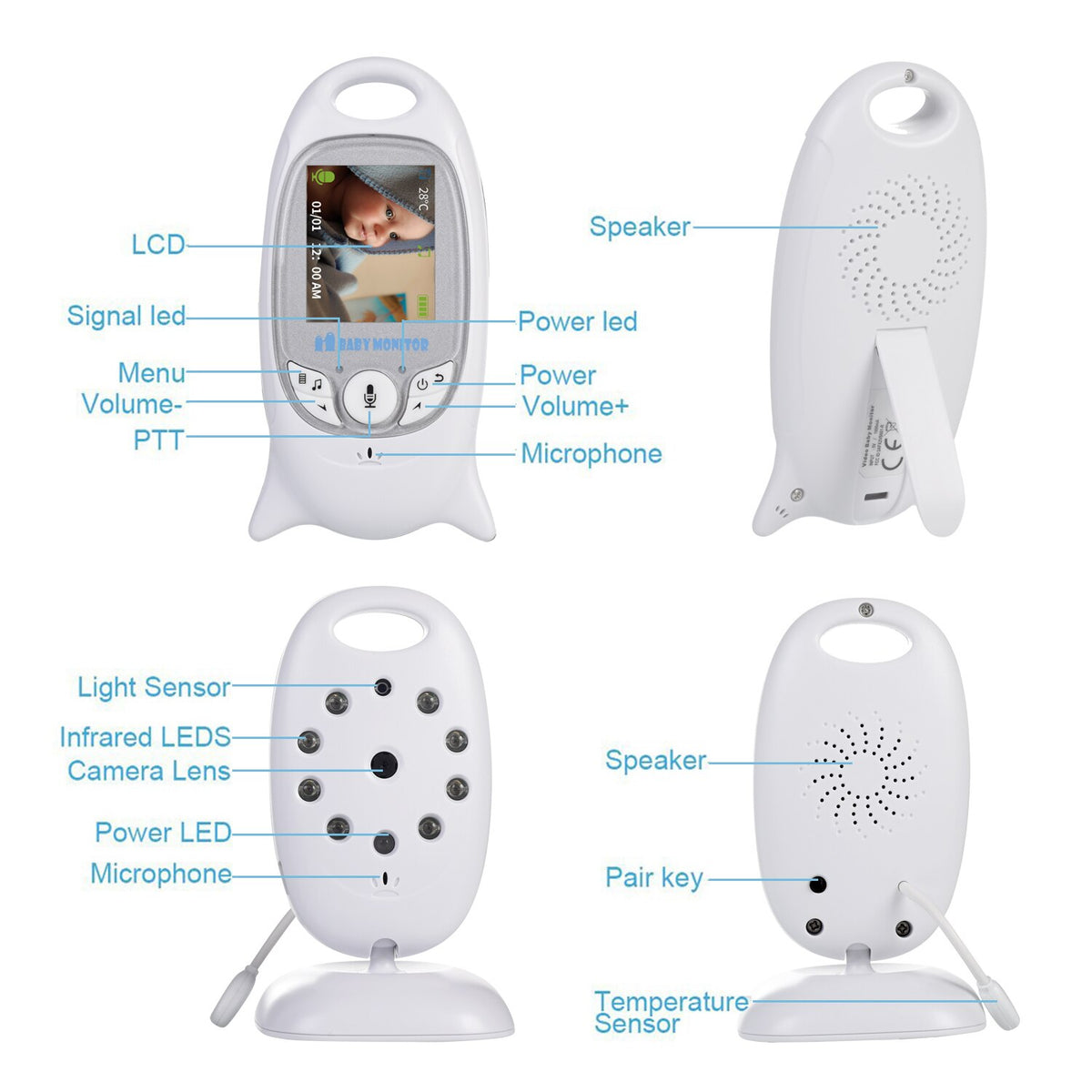 VB601 Baby Monitor 2 inch BeBe...