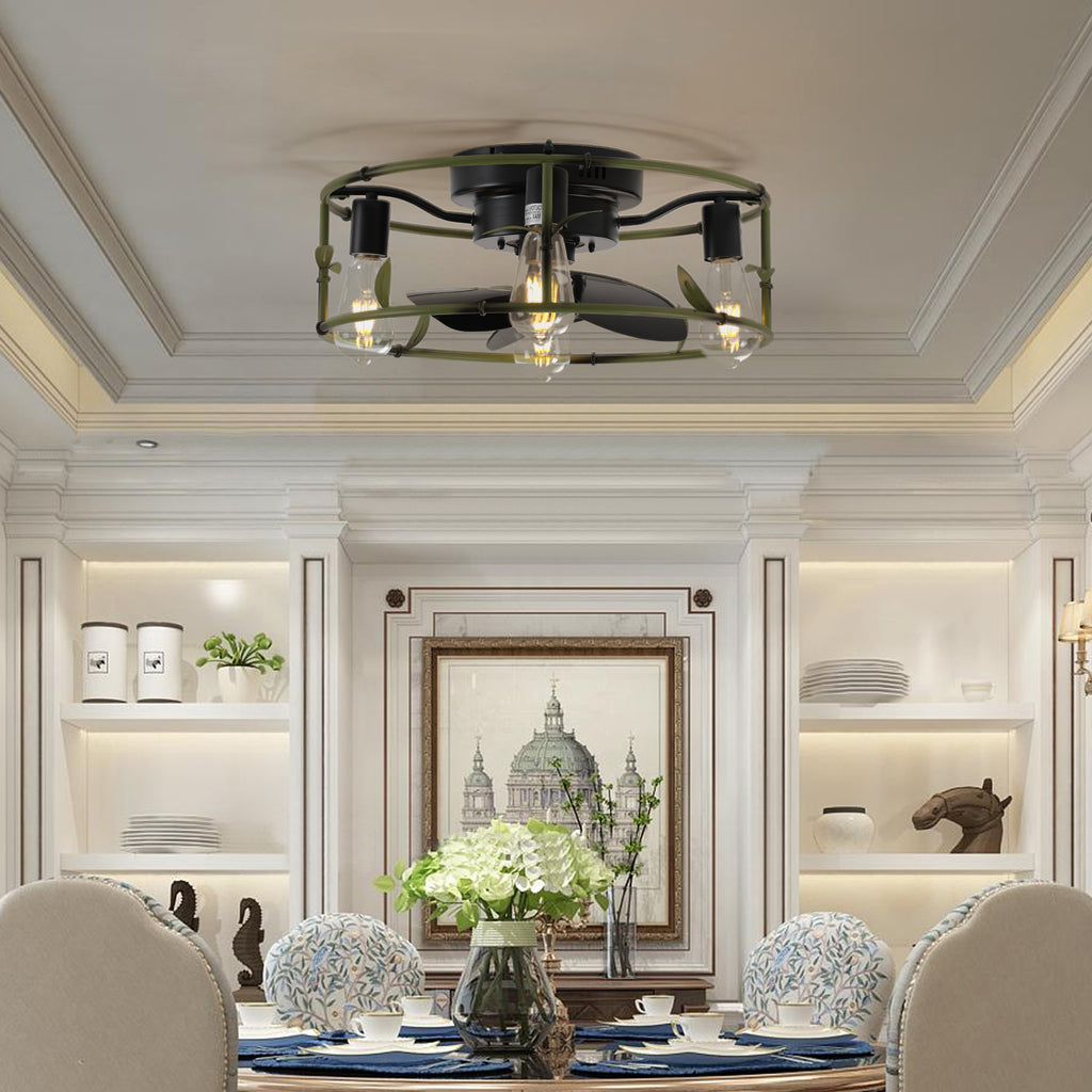 Flush Mount Ceiling Fans with Lights...