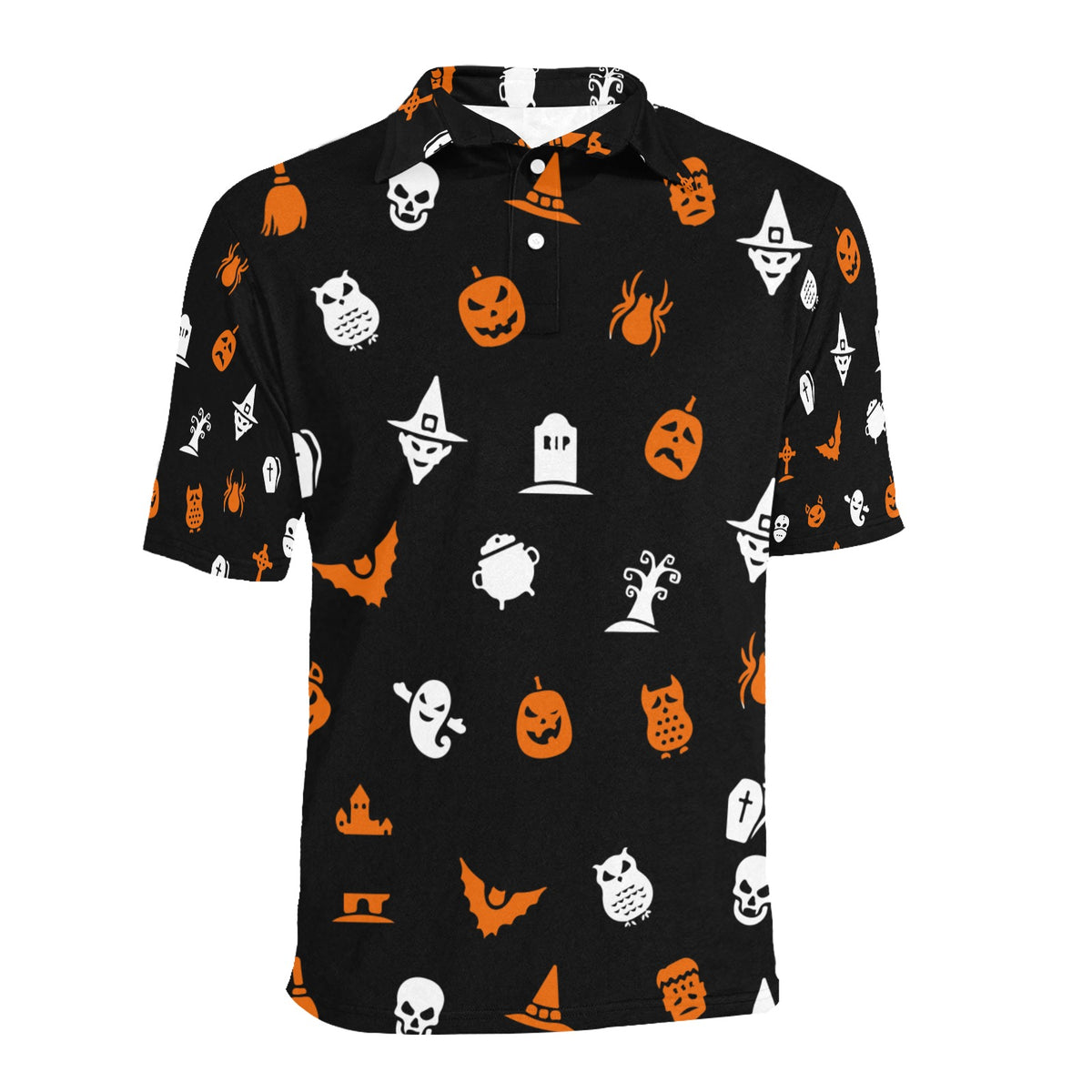 Men's All-Over Print Polo Shirt (T55)