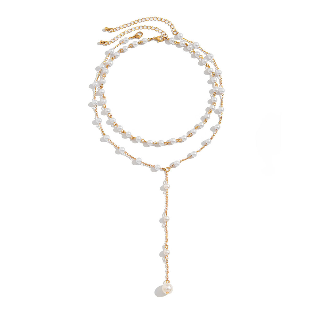 Fashionable pearl bead multi-layer...