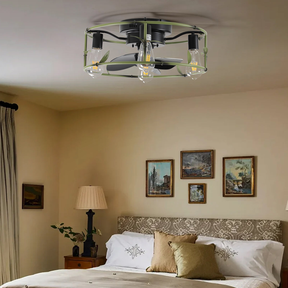 Flush Mount Ceiling Fans with Lights...