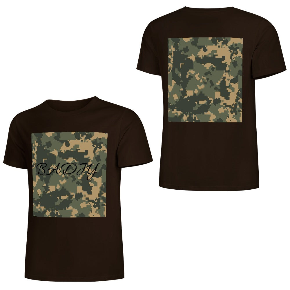 Camiseta de manga corta de algodón puro con estampado a doble cara