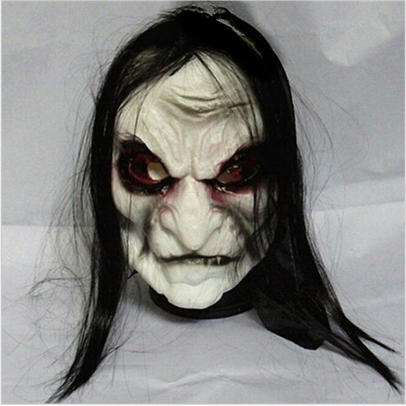 Long Hair Ghost Zombie Mask