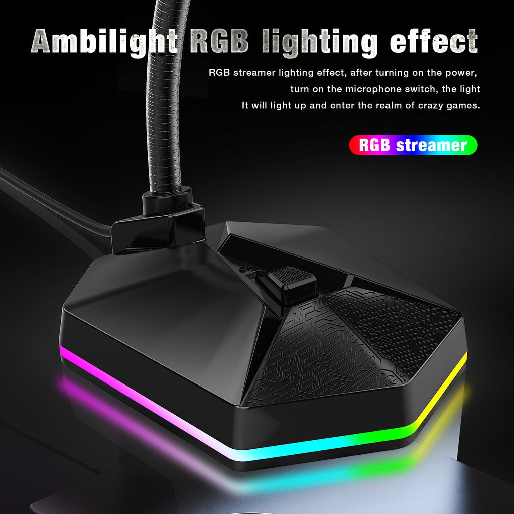 New microphone RGB luminous bendable USB