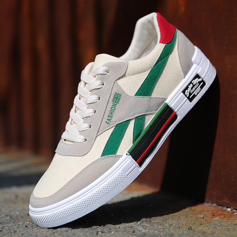 Zapatillas de lona transpirables para hombre, zapatos de tabla, zapatos casuales