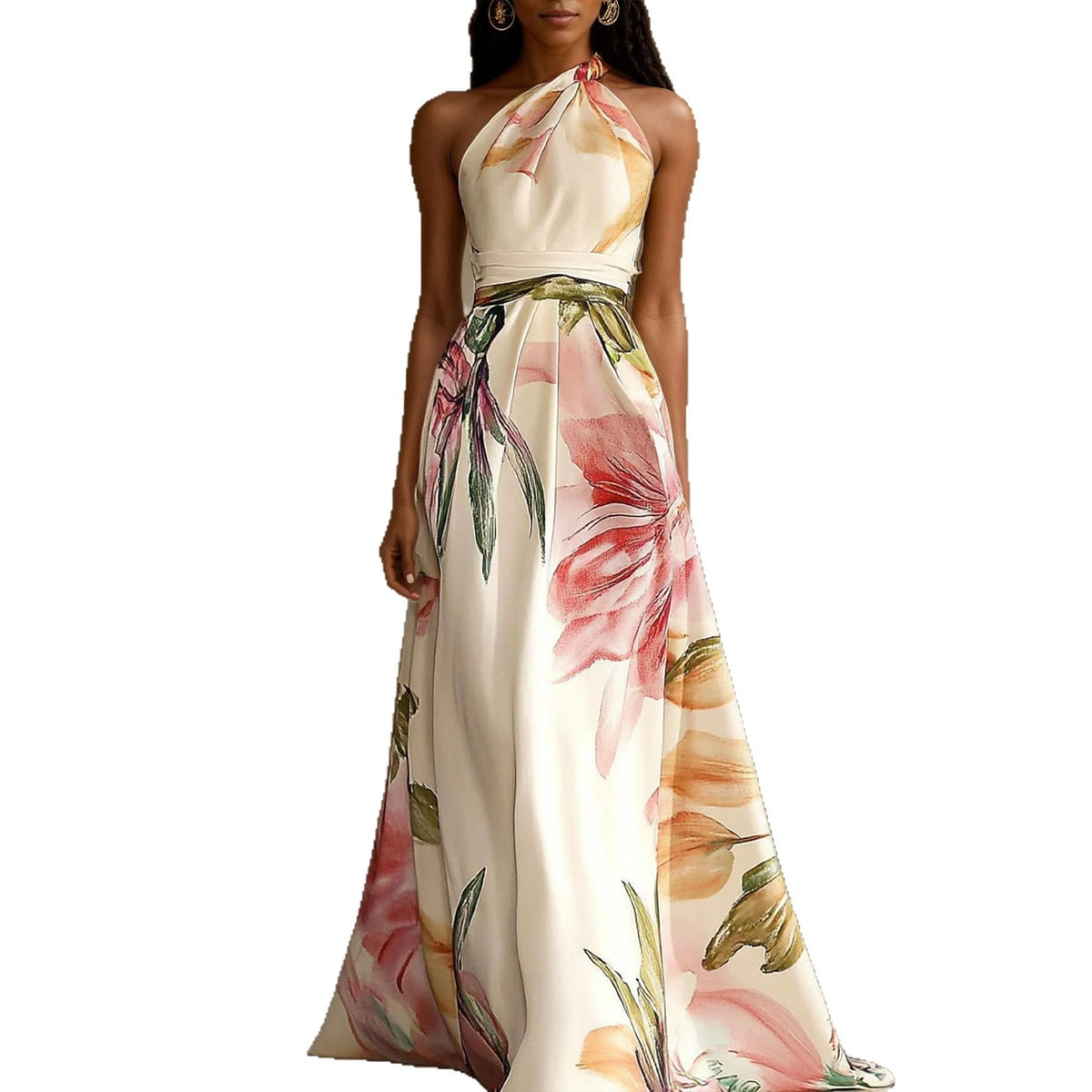 Robe longue asymétrique à une épaule