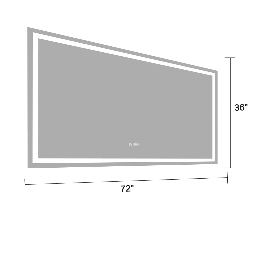 72"×36" LED Mirror Light Bathroom...