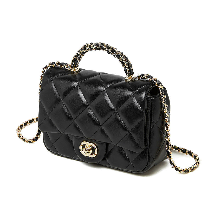 Metal Chain Diamond Handbag