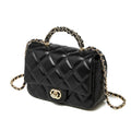 Metal Chain Diamond Handbag