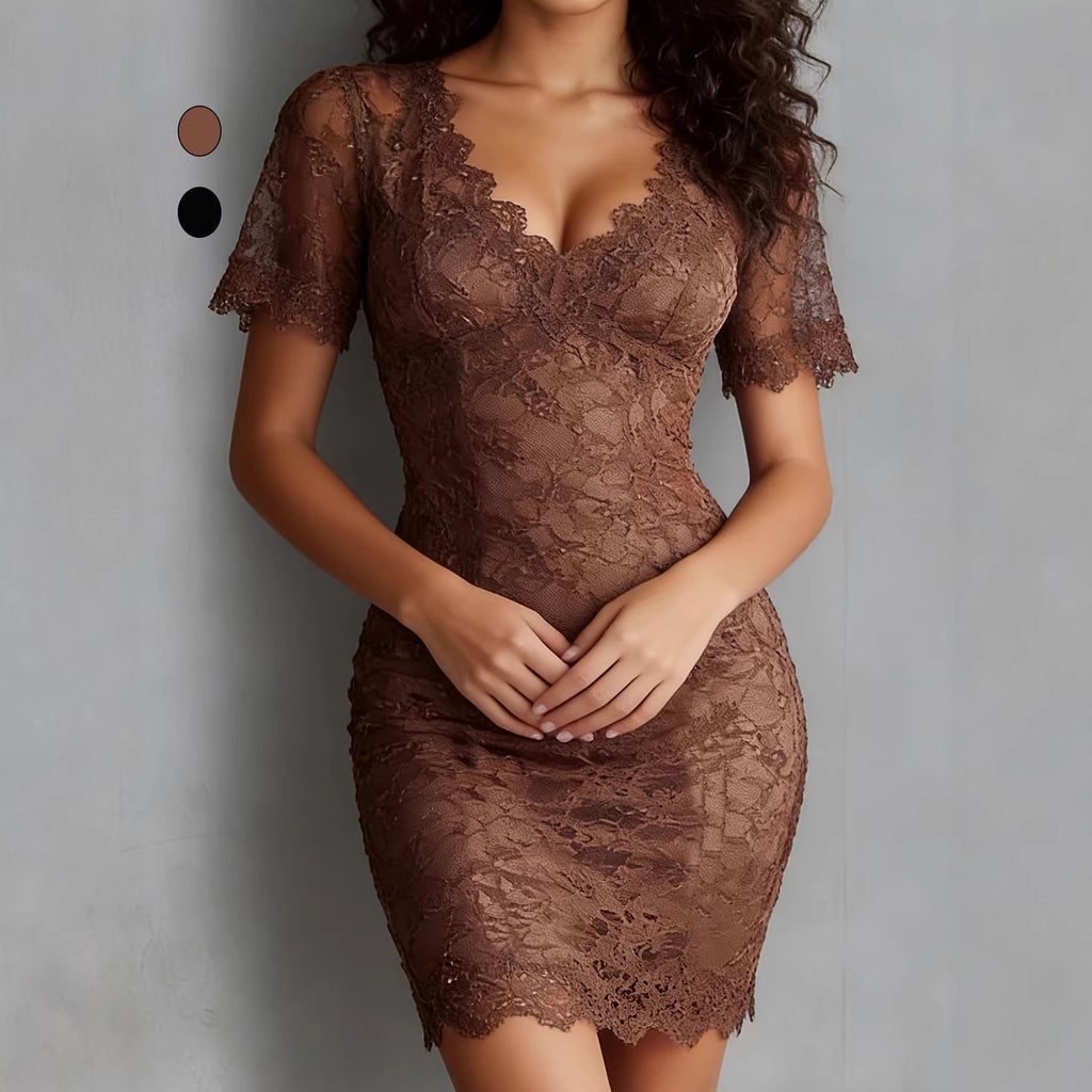 Sexy V-Neck Lace Bodycon Dress