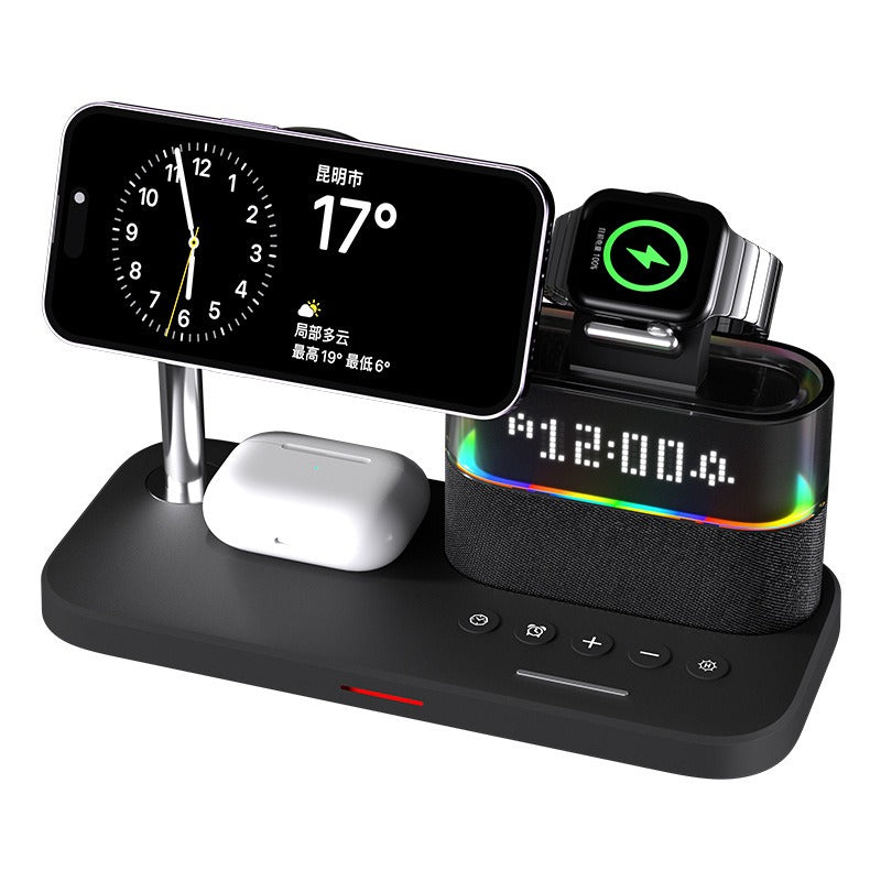 Magnetic wireless charger 3 in 1 wireless charger clock...