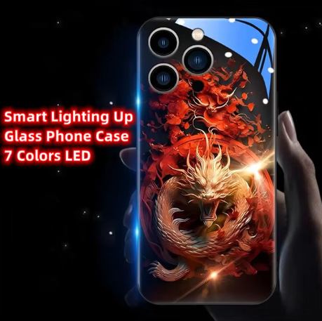 Applicable to China-Chic Zhaocai Dragon applicable to Apple glass phone case