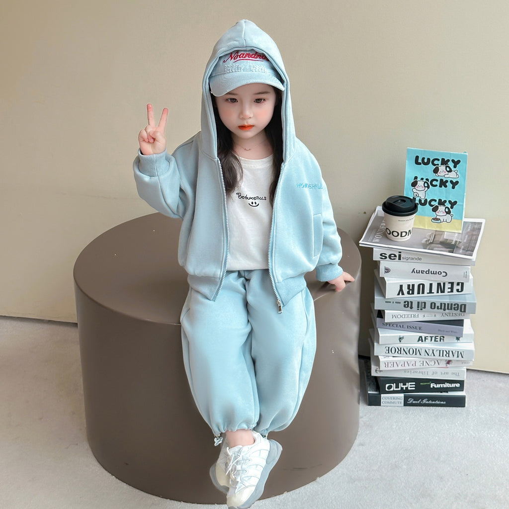 Kids Two-Piece Set Autumn Sport Style Girls Boys...