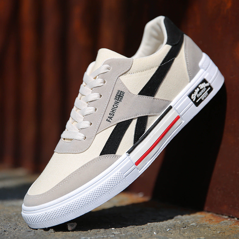 Zapatillas de lona transpirables para hombre, zapatos de tabla, zapatos casuales
