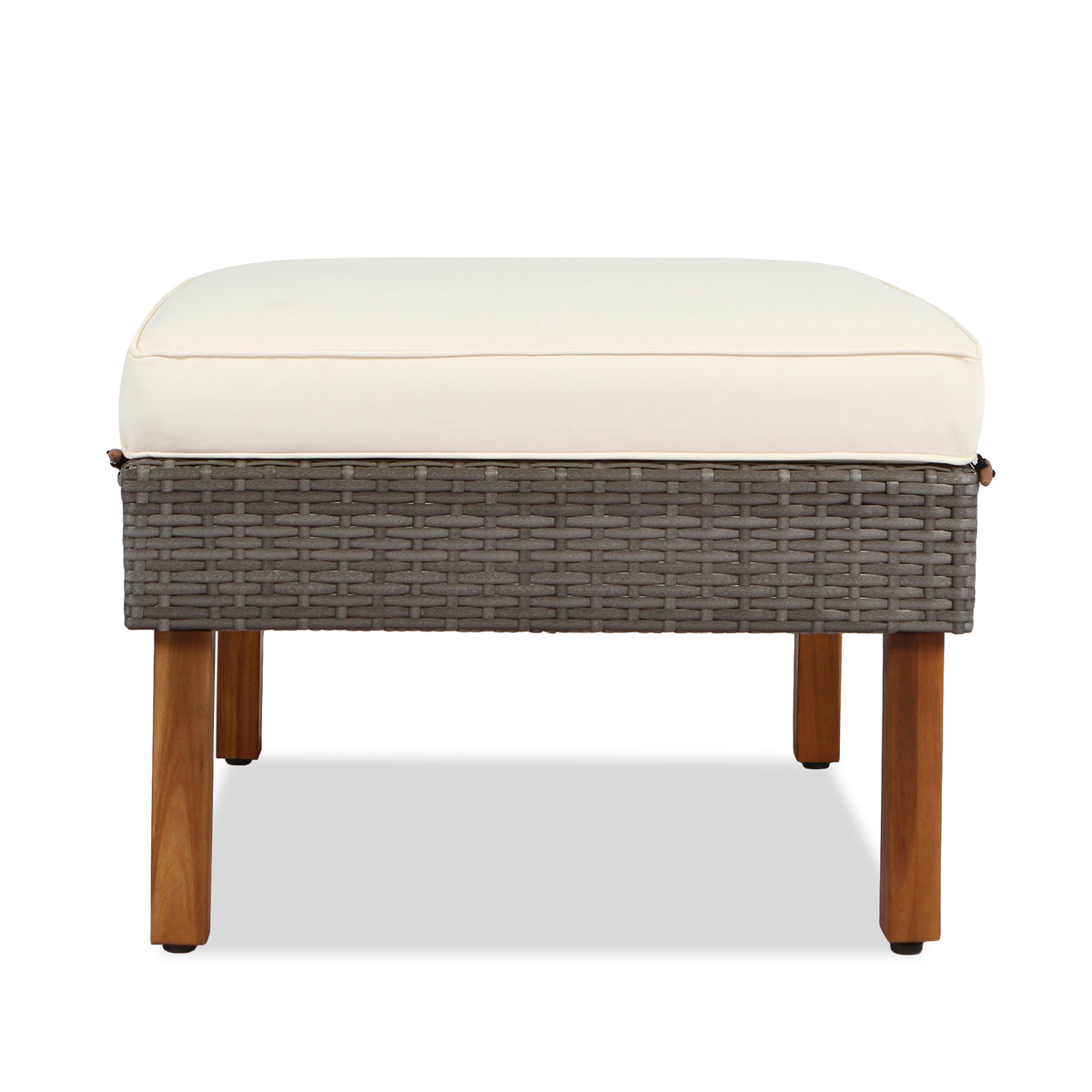 9-piece Patio rattan furniture set with Acacia...